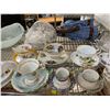 Image 4 : Group of Decorative China - Assorted Teacups, Saucers, and Glassware