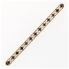 Image 1 : Antique Krementz 14k Gold 1.30 ctw Old Sapphire Natural Pearl Long Bar Pin Brooc