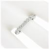 Image 6 : Classic 14k White Gold 1.60 ctw Shared Prong Set Round Diamond Eternity Band Rin