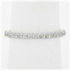 Image 8 : Solid 18k White Gold .59 ctw Round Brilliant Prong Set Diamond Eternity Band Rin