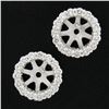 Image 2 : New 14k White Gold 0.44 ctw Round Brilliant Cut Prong Set Diamond Halo Jackets