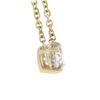 Image 4 : New 14K Gold .49 ctw Round Brilliant Diamond Solitaire Pendant w/ Adjustable Cha