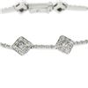 Image 4 : French 18k Gold 3 ctw Princess & Round Diamond Geometric Line Statement Bracelet