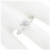 Image 3 : Classic 14K White Gold 0.35 ctw Illusion Set Diamond Solitaire Engagement Ring