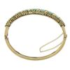 Image 5 : Vintage Victorian Revival 14k Gold 14.60 ctw GIA Emerald & Diamond Bangle Bracel