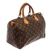 Image 2 : Louis Vuitton Brown Monogram Leather Speedy 30 Satchel Bag
