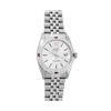 Image 2 : Rolex Mens Stainless Steel Silver Index 18K White Gold Diamond & Ruby Bezel 36MM