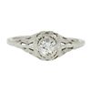Image 4 : Antique Art Deco 18k White Gold 0.26 ctw Old European Cut Diamond Solitaire Ring