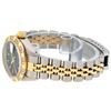Image 8 : Rolex Ladies 2T Yellow Gold & Stainless Steel Black Index & Pyramid Diamond Wris