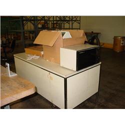 WORK BENCH, DESK, MICROWAVE