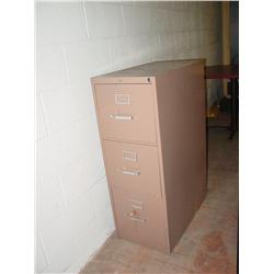 DESK & SHORT 3 DR CABINET (2X)