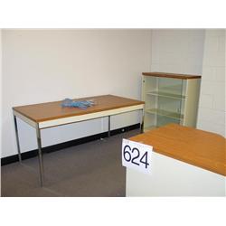 DESK, CABINET, TABLE, ART (4X)