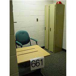 LOCKERS, CHAIRS, TABLES (5X)