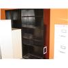 Image 3 : 2 DOOR CABINET DESK, 2-4 DRAWER FILE CABINETS, BOOKSHELF, CABINETS (X2), MONITOR, CAN & MISC