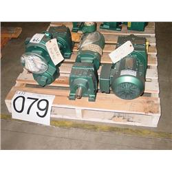 1 ½ - 1 HP SEW-EURODRIVE MOTOR W/GEAR BOXES (3X)