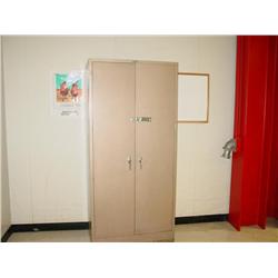 2 DOOR CABINETS, COMPUTER DESKS