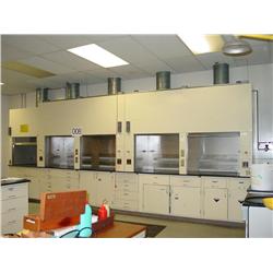 LAB HOODS (3X) W/CABINETS (2 DUEL 1 SINGLE)