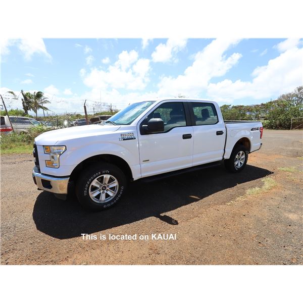 (944523) 2016 Ford F150 XL, 4WD, Lic. 859KBR, 101905 Miles (Starts & Runs, Needs Repair - See Video)