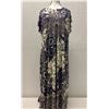 Image 1 : Johnny Was Workshop Blue White Floral Embroidered Woven Dress, Size L