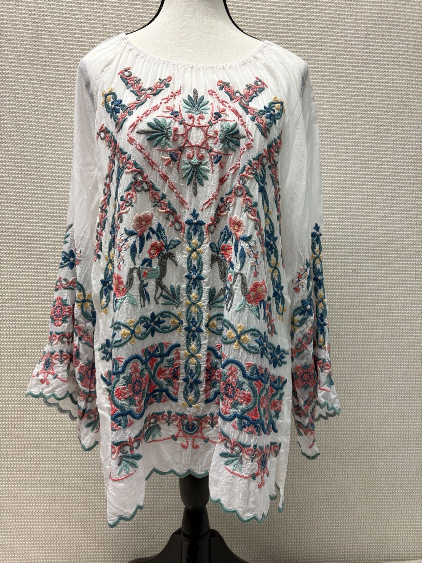 Johnny Was Rina Tunic Johnny Was Lina Tunic, Size L - Resort Retail $340