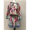 Image 2 : Taj by Sabrina Crippa Floral Print Off-Shoulder Mini Dress, Size L - Resort Retail $400