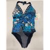 Image 3 : Johnny Was Blue/Black Sady One Piece Swimsuit, Size M - Resort Retail $198