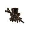 Image 2 : A Pewter Colored Top Hat, Gloves And Cane Pin.