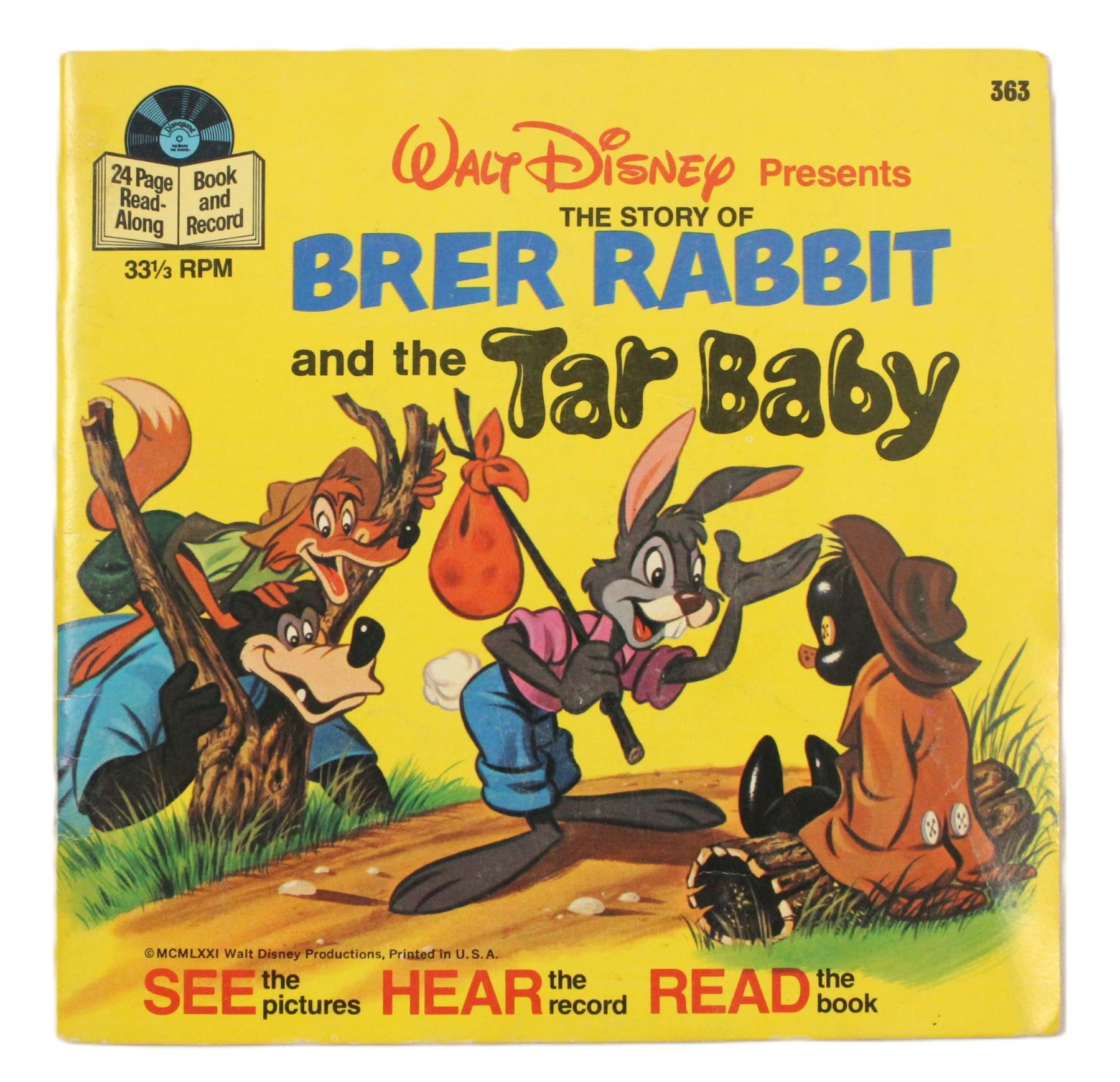 Brare Rabbit Book A Brer Rabbit and the Tar Baby Book and Record.