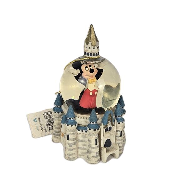 A Small Mickey Mouse Castle Snow Globe.
