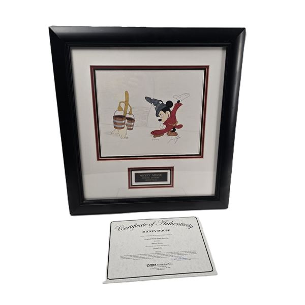 A Jason Peltz Sorcerer's Apprentice Framed Color Drawing.