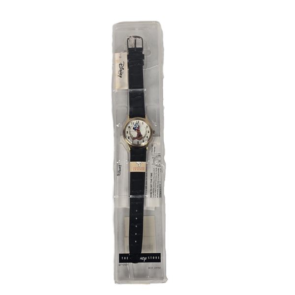 A Gold toned Sorcerer Mickey Watch.