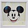 Image 2 : A Framed Limited Edition "Here's Mickey" Sericel featuring Mickey Mouse with lithographic background