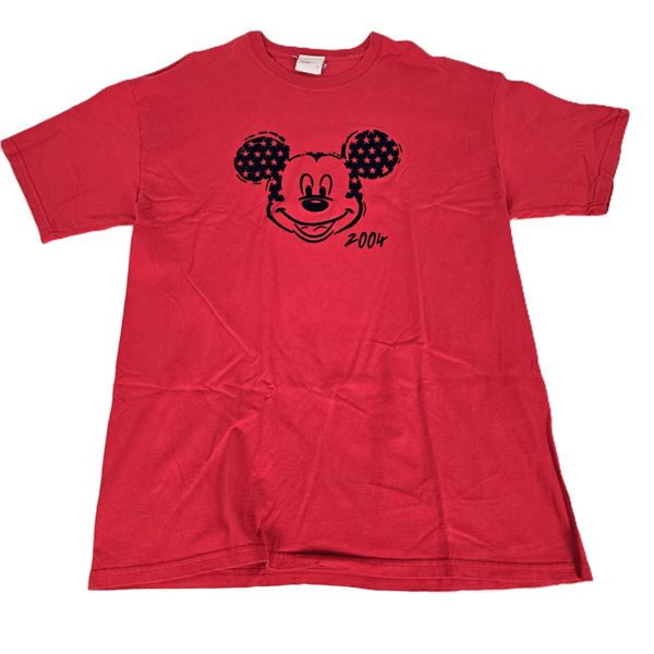 A Red Patriotic Mickey Head T-Shirt.
