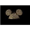 Image 1 : A Gold-toned Mickey Ear Hat Broach with Swarovski Crystals.