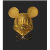 Image 1 : A Gold-toned 3-D Mickey Face with Swarovski Crystal Adorned Bow Tie.
