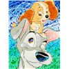 Image 1 : An Original David Willardson Embossed Serigraph of Lady and The Tramp.