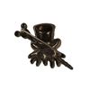 Image 2 : A Pewter Colored Top Hat, Gloves And Cane Pin.