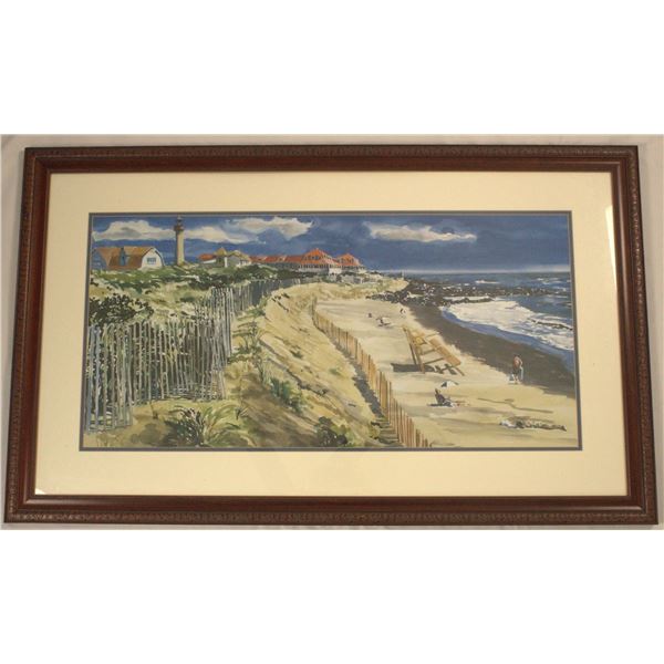 A Large Beach Club Resort Print.