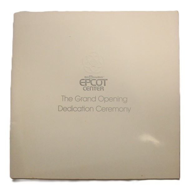 Epcot Center Grand Opening Ceremony Program.