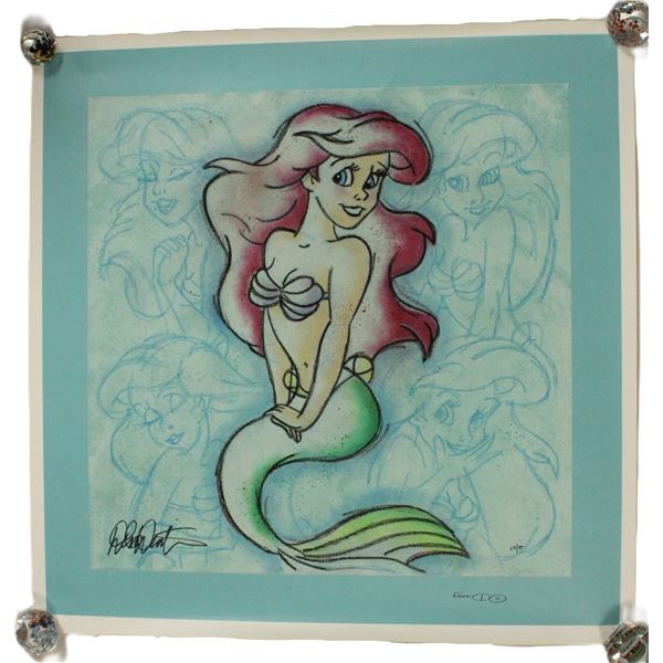A Limited Edition The Little Mermaid Giclee on Canvas.