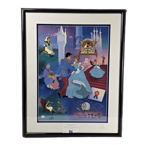 A Limited Edition 50th Anniversary Cinderella Large Sericel Autographed by Ilene Woods.