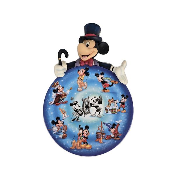 A Limited Edition 75th Anniversary of Mickey Mouse Collector Plate with 3-D Tuxedo Mickey Hanger.