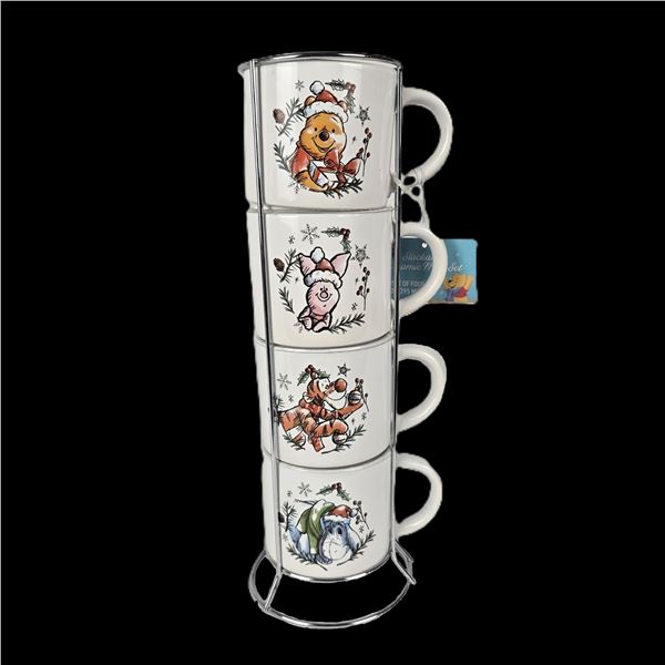 A Winnie the Pooh and Friends Christmas Stackable Mug Set.