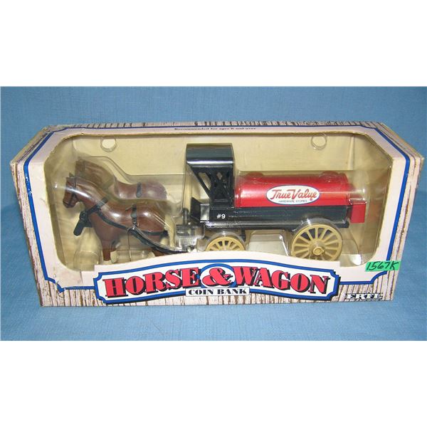 Tru Value horse drawn advertising bank