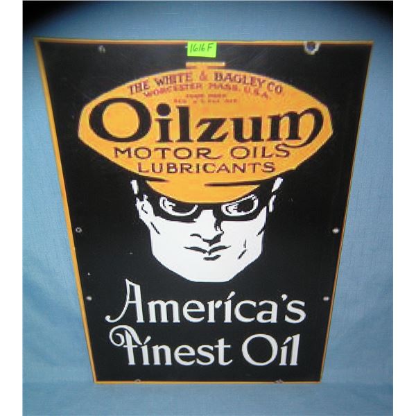 Oilzum America's Finest oil retro style sign