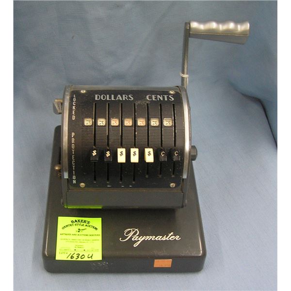 Vintage Paymaster check writing machine