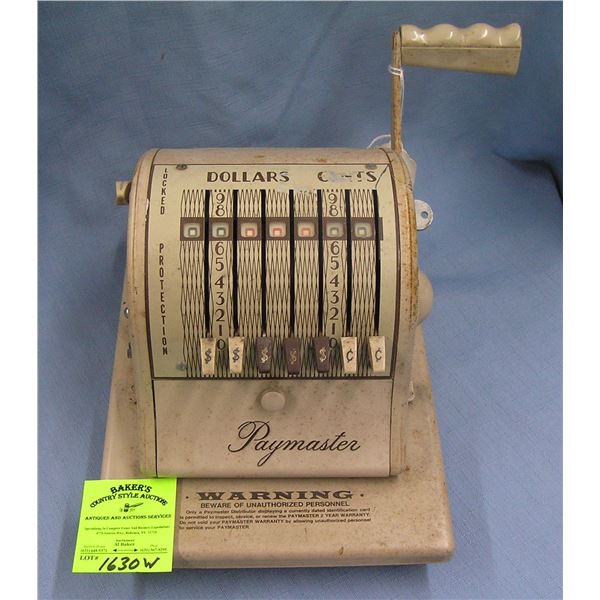 Vintage Paymaster check writing machine