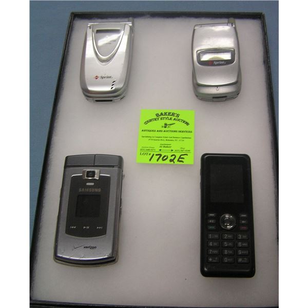 Group of modern cell phones