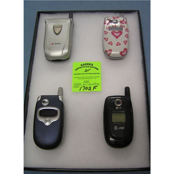 Group of modern cell phones