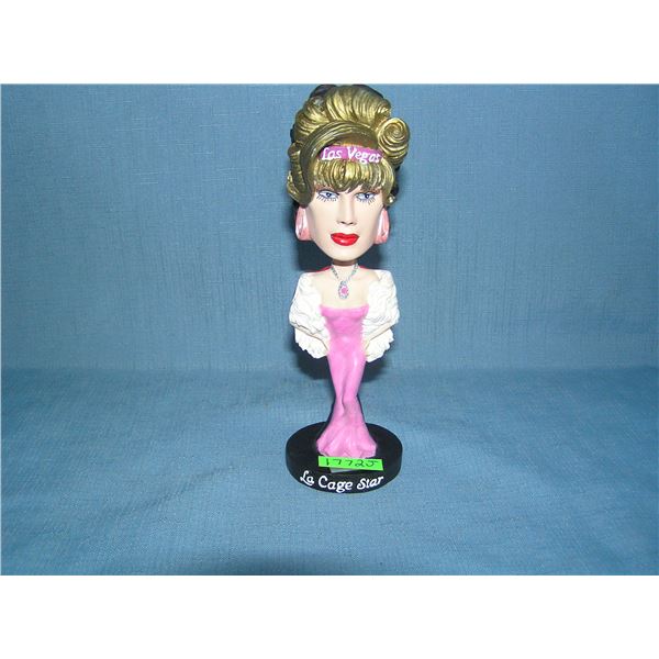 Frank Marino La Cage star double sided bobble head figure